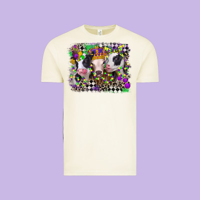 Mardi Gras Heifers Vintage Tee Designed By Cowgirlartshop