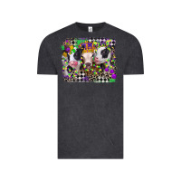 Vintage Black mardi gras heifers Vintage Tee - CowGirlArtShop