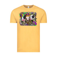 Vintage Mustard mardi gras heifers Vintage Tee - CowGirlArtShop