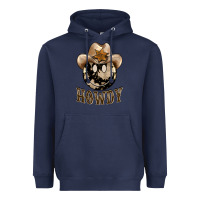 Navy howdy smiley face Heavyweight Hoodie - BarkalooDesign