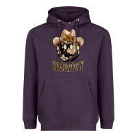 Plum howdy smiley face Heavyweight Hoodie - BarkalooDesign