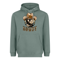 Sage howdy smiley face Heavyweight Hoodie - BarkalooDesign