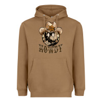 Toasted Coconut howdy smiley face Heavyweight Hoodie - BarkalooDesign