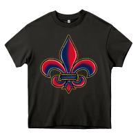 Asphalt louisiana fleur de lis Heavy Core Tee - BarkalooDesign