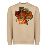 Mushroom happy fall texas Heavyweight Sweatshirt - CowhideDigitalArt