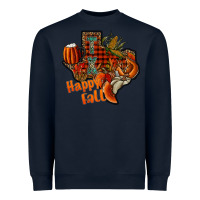 Navy happy fall texas Heavyweight Sweatshirt - CowhideDigitalArt