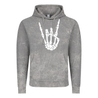 Cloud Rock halloween skeleton hand horns rock n roll music lover tank top Vintage Hoodie - trangStudio