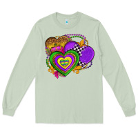 Matcha mardi gras heart olivia Long Sleeve Tee - OliviaCreatesArt