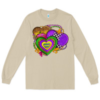 Mushroom mardi gras heart olivia Long Sleeve Tee - OliviaCreatesArt