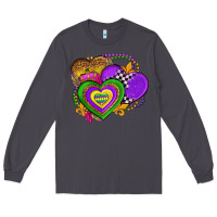 Smoke mardi gras heart olivia Long Sleeve Tee - OliviaCreatesArt