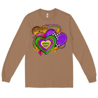 Toasted Coconut mardi gras heart olivia Long Sleeve Tee - OliviaCreatesArt
