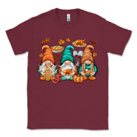 Burgundy Thanksgiving gnomes Classic Tee - NancyCooperArtShop