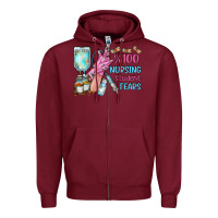 Burgundy nursing student tears Zipper Hoodie - RacoonDesign