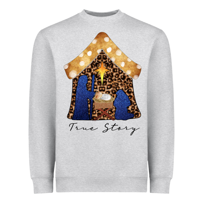 True Story Black Heavyweight Sweatshirt by CowhideDigitalArt | Teevron