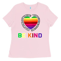 Bubblegum Pink In A World Where You Can Be Anything Be Kind Shirt Ladies Tee - Bettercallsaul
