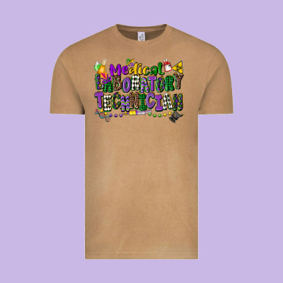 Medical Laboratory Technician Mardi Gras Vintage Tee Designed By Cowgirlartshop