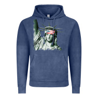 Vintage Denim Puerto Rico Resiste Statue of Liberty Puerto Rican Flag Vintage Hoodie - trangStudio