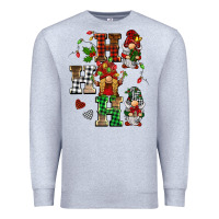 Heather Grey christmas ho ho ho gnomes Premium Sweatshirt - BarkalooDesign