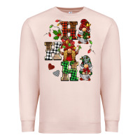 Pale Pink christmas ho ho ho gnomes Premium Sweatshirt - BarkalooDesign