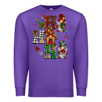 Purple christmas ho ho ho gnomes Premium Sweatshirt - BarkalooDesign