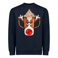 Navy Coffee  Animal Heavyweight Sweatshirt - CowhideDigitalArt