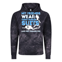 Cloud Black My Friends Wear Tight Rubber Suits  Scuba Diving & Diver Vintage Hoodie - trangStudio