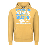Vintage Mustard My Friends Wear Tight Rubber Suits  Scuba Diving & Diver Vintage Hoodie - trangStudio