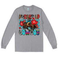 Heather Grey pucker up cowboy olivia Long Sleeve Tee - OliviaCreatesArt