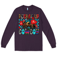 Plum pucker up cowboy olivia Long Sleeve Tee - OliviaCreatesArt