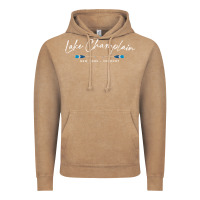 Vintage Coffee Lake Champlain Oars Graphic Vintage Hoodie - trangStudio