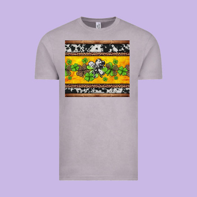 St Patricks Day Western Shamrock Vintage Tee Designed By Jasminsmagicworld