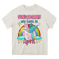 Cream unicorns are born in april Heavy Core Tee - Jasminsmagicworld