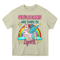 Mossy unicorns are born in april Heavy Core Tee - Jasminsmagicworld