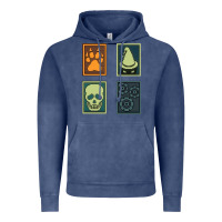 Vintage Denim Inscryption Psychological Horror Card Categories Game Halloween Scary  Vintage Hoodie - trangStudio