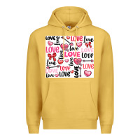 Antique Gold love Premium Hoodie - LillyAllenDesigns