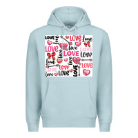 Blue Mist love Premium Hoodie - LillyAllenDesigns