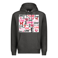 Charcoal Heather love Premium Hoodie - LillyAllenDesigns