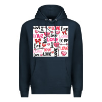 Navy love Premium Hoodie - LillyAllenDesigns