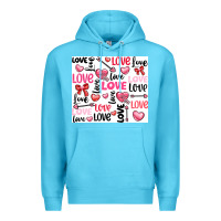 Ocean Blue love Premium Hoodie - LillyAllenDesigns