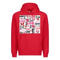 Red love Premium Hoodie - LillyAllenDesigns