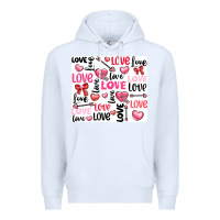 White love Premium Hoodie - LillyAllenDesigns