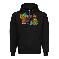Black oh snap Zipper Hoodie - RacoonDesign