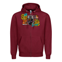 Burgundy oh snap Zipper Hoodie - RacoonDesign