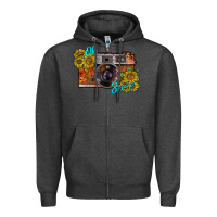 Charcoal Heather oh snap Zipper Hoodie - RacoonDesign