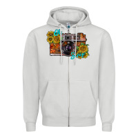 Dove Grey oh snap Zipper Hoodie - RacoonDesign