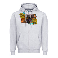 Heather Grey oh snap Zipper Hoodie - RacoonDesign
