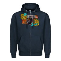 Navy oh snap Zipper Hoodie - RacoonDesign