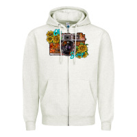 Oatmeal Heather oh snap Zipper Hoodie - RacoonDesign