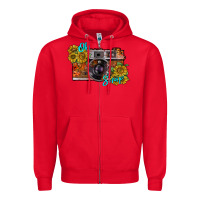 Red oh snap Zipper Hoodie - RacoonDesign