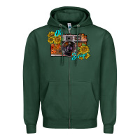 Sports Green oh snap Zipper Hoodie - RacoonDesign